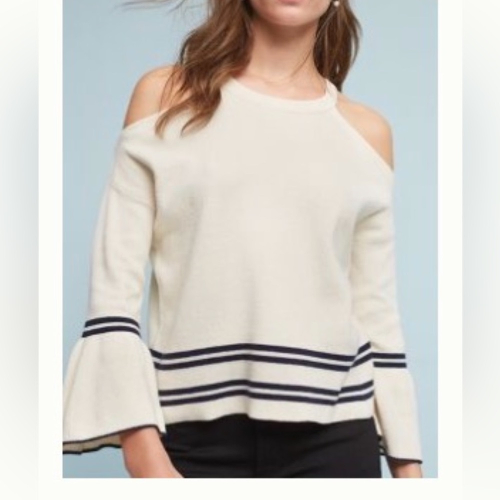 Anthropologie Leandre Open Shoulder Top